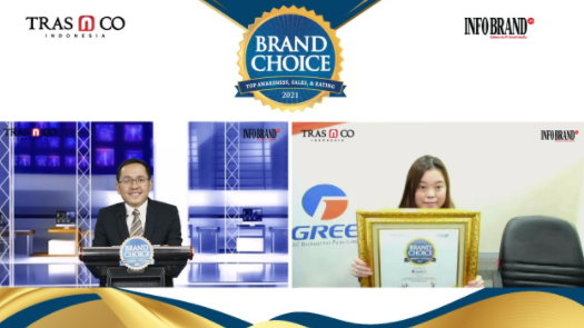 Duduki Peringkat Teratas, Gree Sabet Brand Choice Award 2021