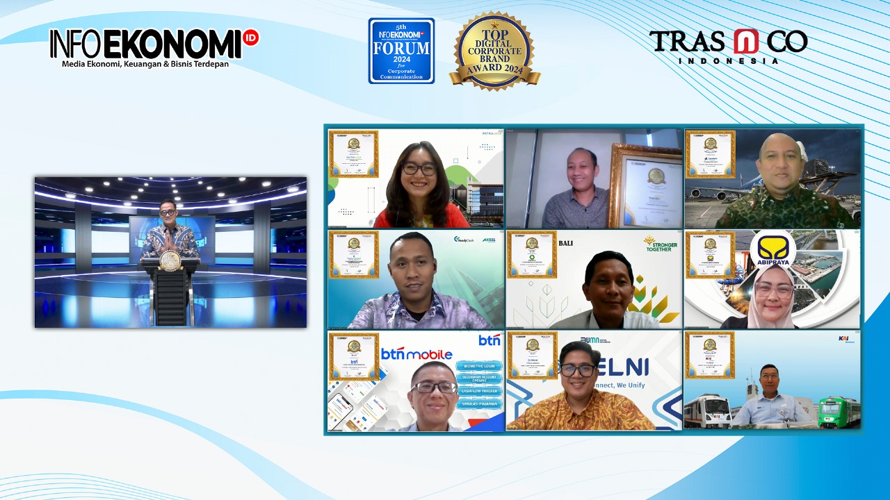 9 Perusahaan Pelat Merah Raih Penghargaan 5th Top Digital Corporate Brand Award 2024
